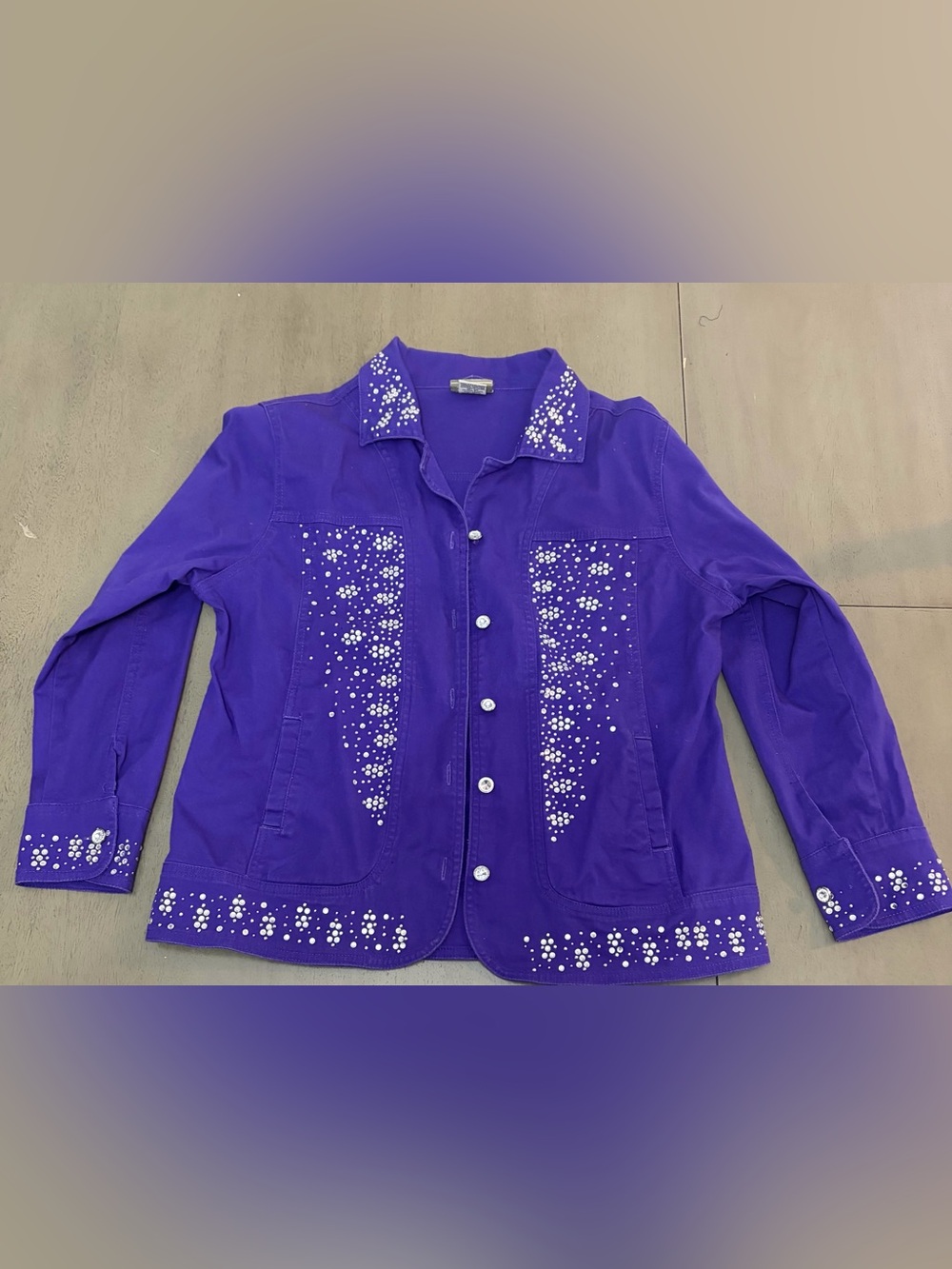 Embellished Purple Women's Jacket